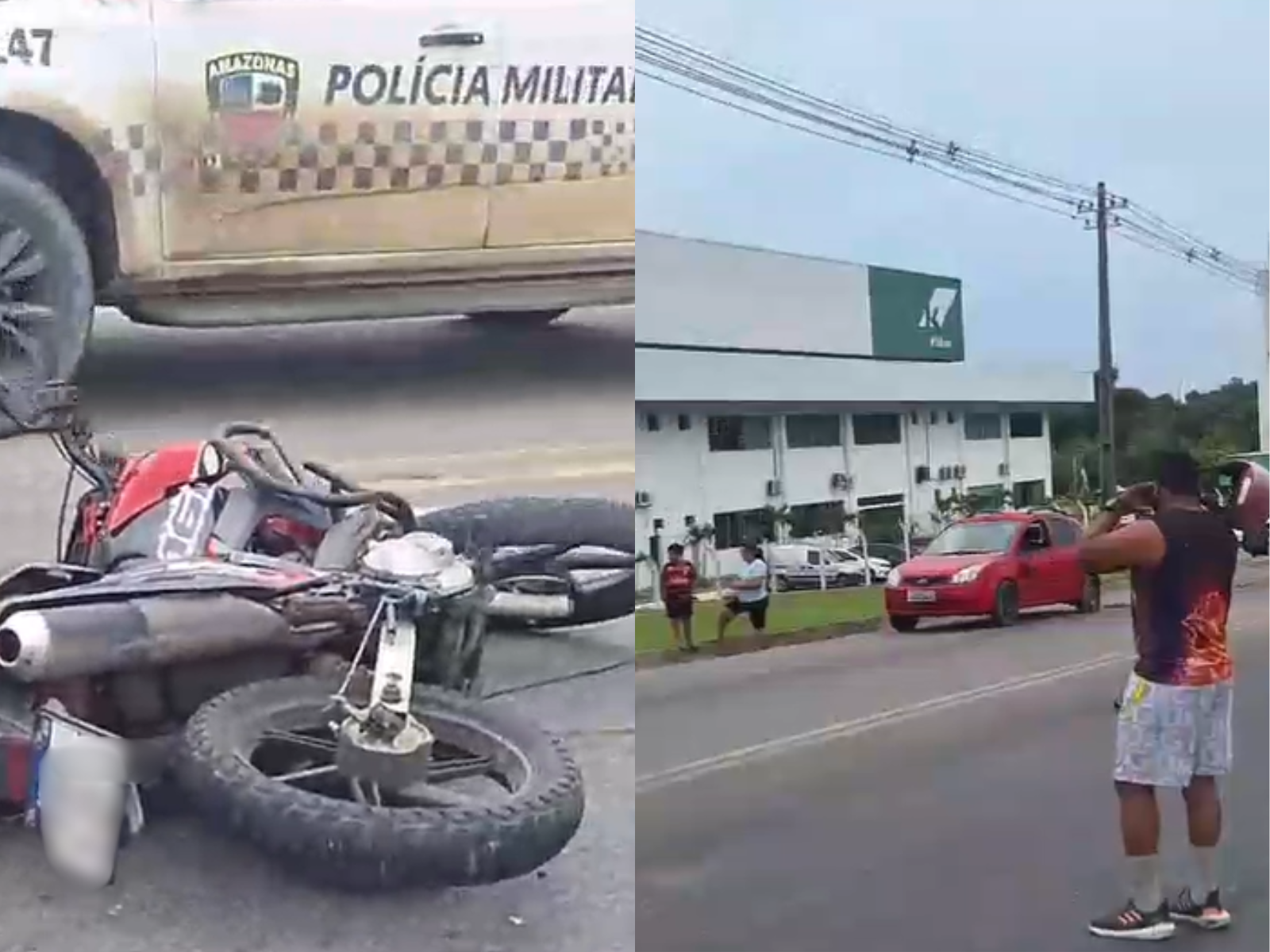 Motociclista fica ferido após colisão com veículo em quebra-mola no Distrito Industrial II