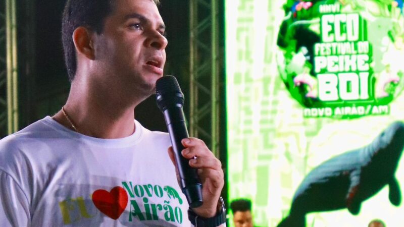 Saullo Vianna destaca mais de R$ 5,7 milhões em emendas destinadas a Novo Airão durante o 26º Eco Festival do Peixe-Boi