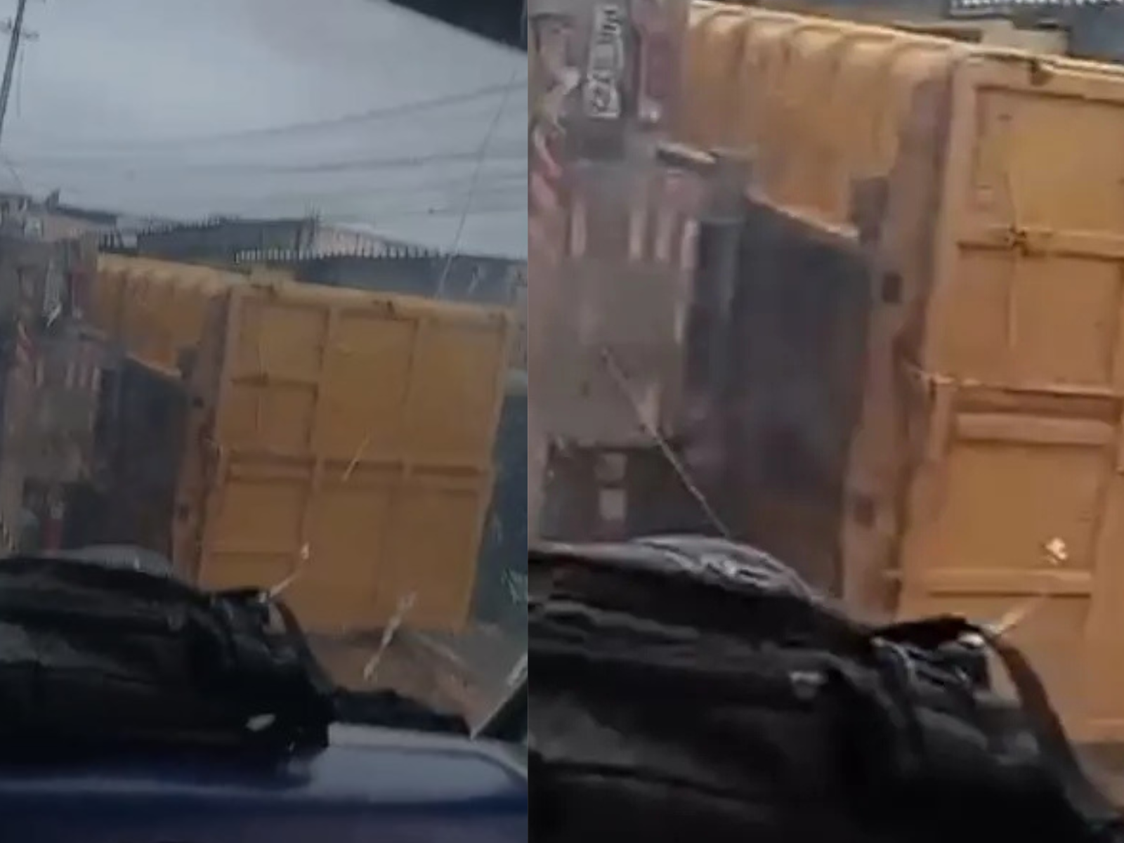 Caminhão tomba na Avenida Solimões e provoca transtornos no trânsito na zona Norte de Manaus