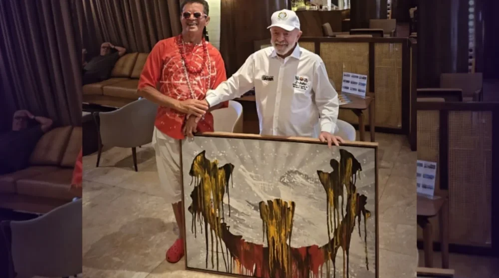 De Lula a Emmanuel Macron, obras de arte do “pintor dos Orixás” Ed Ribeiro são destaque entre autoridades internacionais