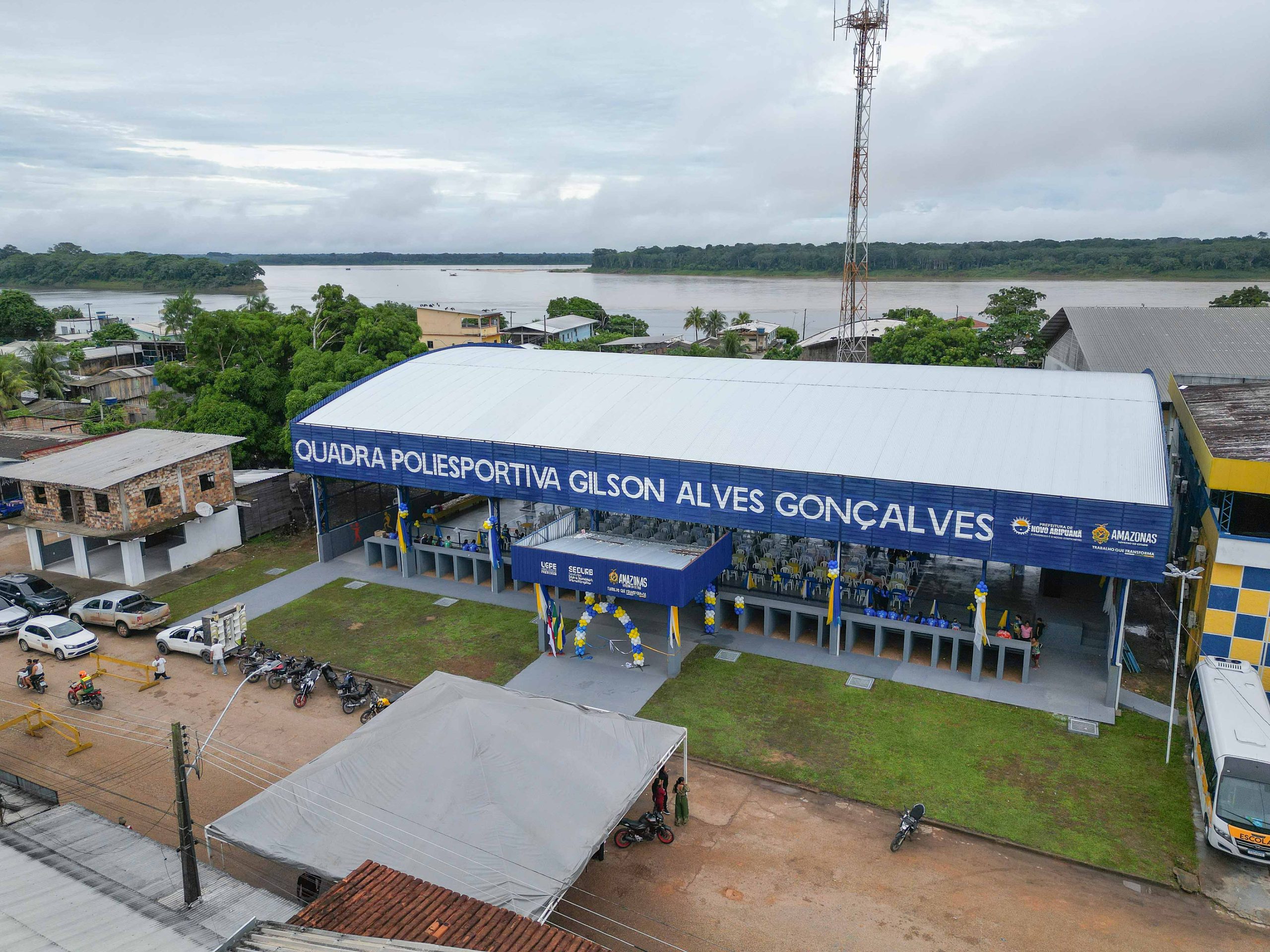 No aniversário de Novo Aripuanã, Governo do Amazonas inaugura revitalização da quadra poliesportiva do município