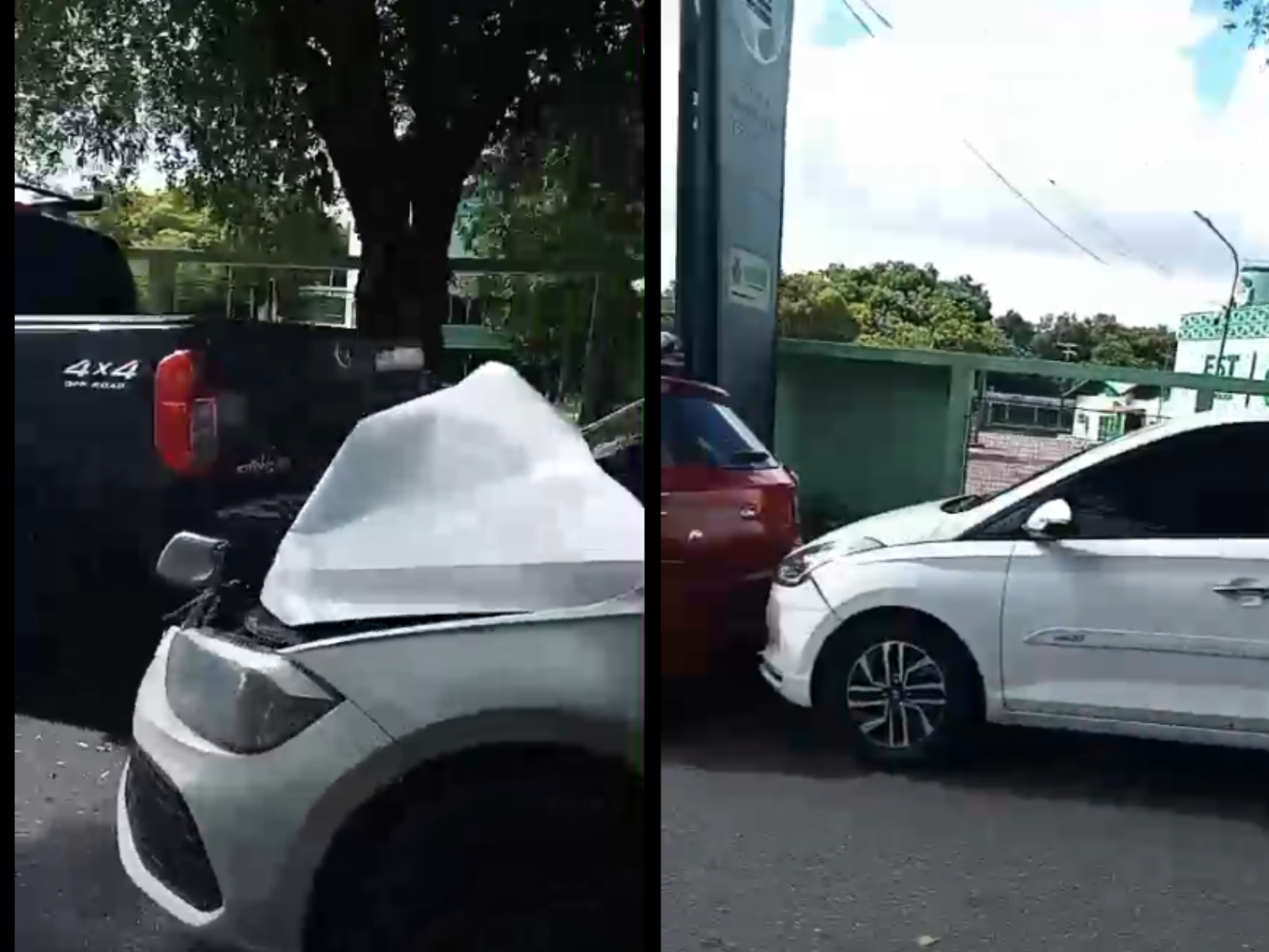 Quatro veículos se colidem e deixa trânsito completamente parado na Avenida Darcy Vargas, em Manaus