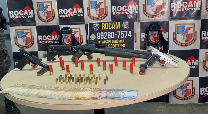 Foragido por latrocínio é preso com armas no Parque das Nações