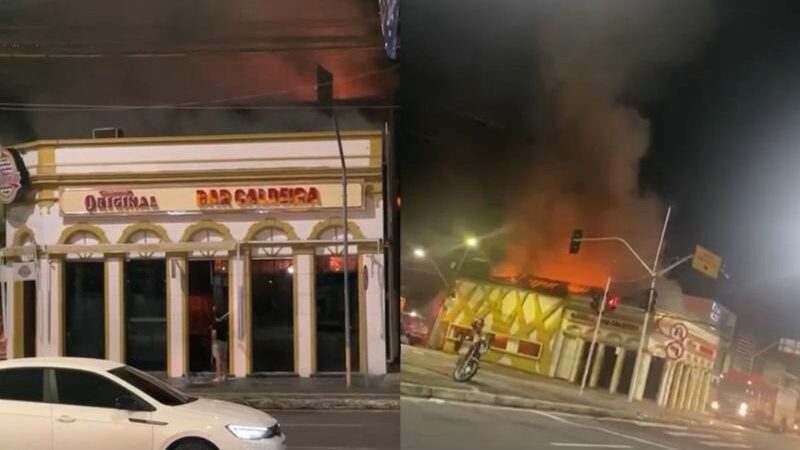 Incêndio atinge Bar do Caldeira no Adrianópolis, em Manaus