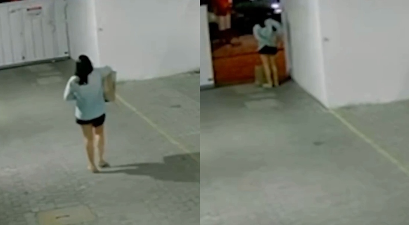 Mulher coloca bebê morto em caixa de papelão e abandona dentro de lata de lixo; veja vídeo