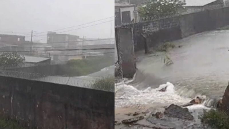 Temporal provoca transtornos no Porto da Ceasa durante manhã chuvosa em Manaus