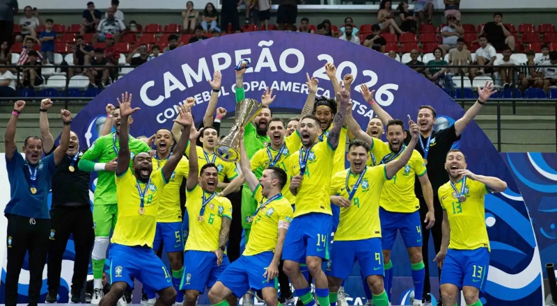 Brasil bate Argentina e conquista 12º título na Copa América de Futsal