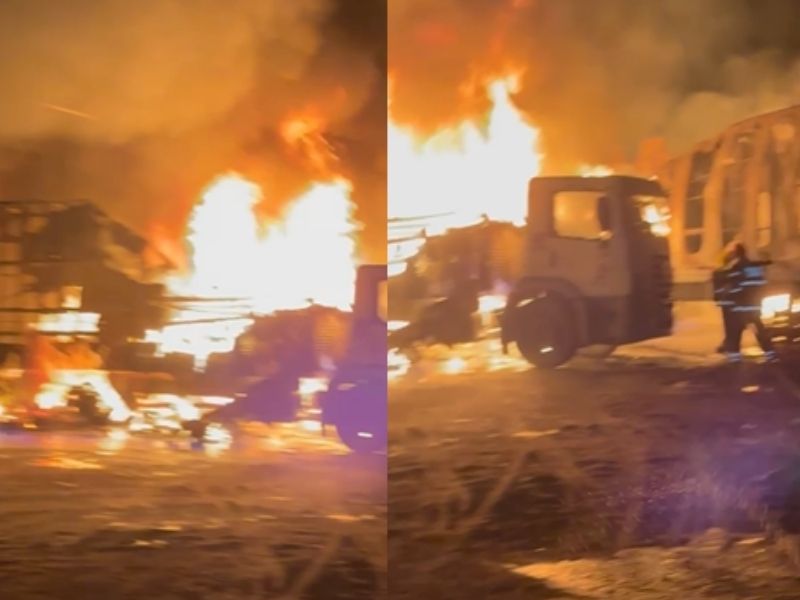 Incêndio atinge galpão durante a madrugada no bairro Tarumã, em Manaus