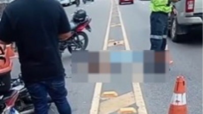 Mulher fica gravemente ferida em acidente com motocicleta em Manaus