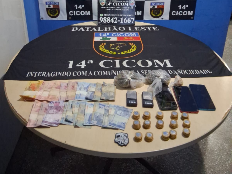 Homem é preso em flagrante por tráfico de drogas no Jorge Teixeira