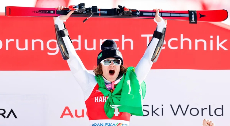 Lucas Pinheiro conquista ouro para o Brasil na Copa do Mundo de Esqui Alpino