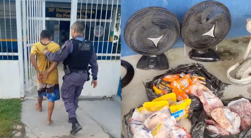 Vulgo ‘Anjinho Caído’ é preso após roubar comida e ventiladores de Igreja em Rio Preto da Eva