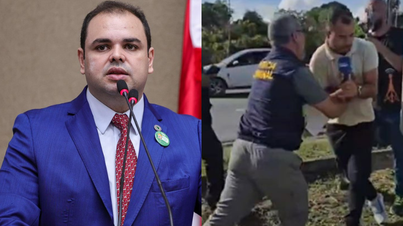 Governador interino repudia agressão a repórter durante cobertura de acidente, em Manaus