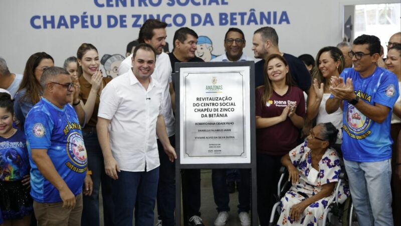 Governador interino Roberto Cidade reforça ações de esporte e lazer com entrega do Centro Social Chapéu de Zinco, na Betânia