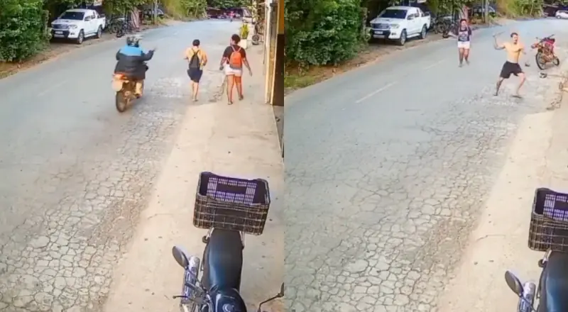 veja momento em que homem impede feminicídio e mata agressor no meio da rua