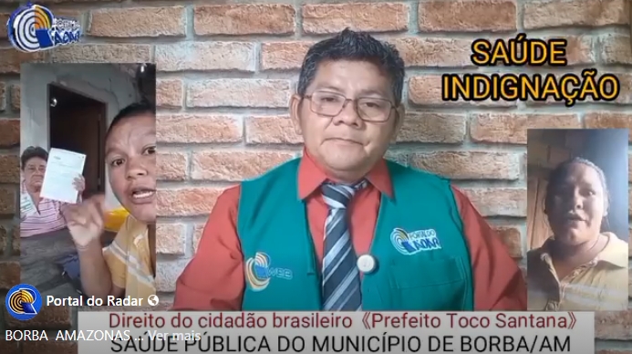 BORBA  AMAZONAS  Após forte repercussão e indignação nas redes sociais, o prefeito TOCO SANTANA