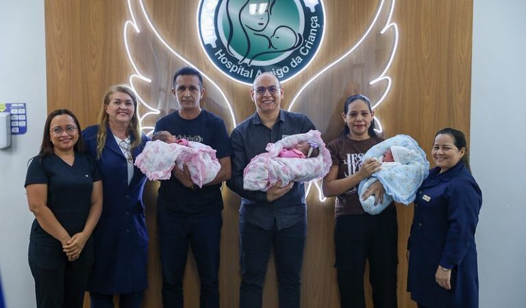 Trigêmeos que nasceram na Maternidade Ana Braga recebem Alta
