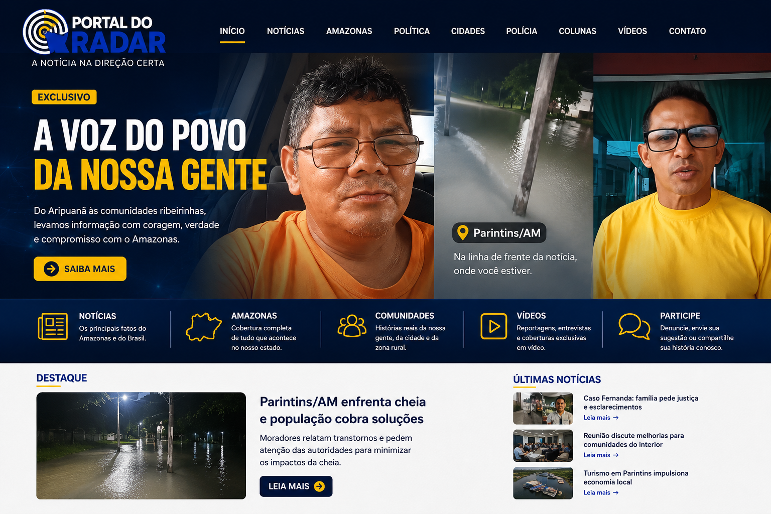 Parintis em baixo de muita Àgua