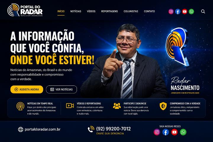 No Portal Radar, você tem a oportunidade de fazer sua denúncia, reivindicação ou sugerir reportagens de qualquer local do estado do Amazonas.