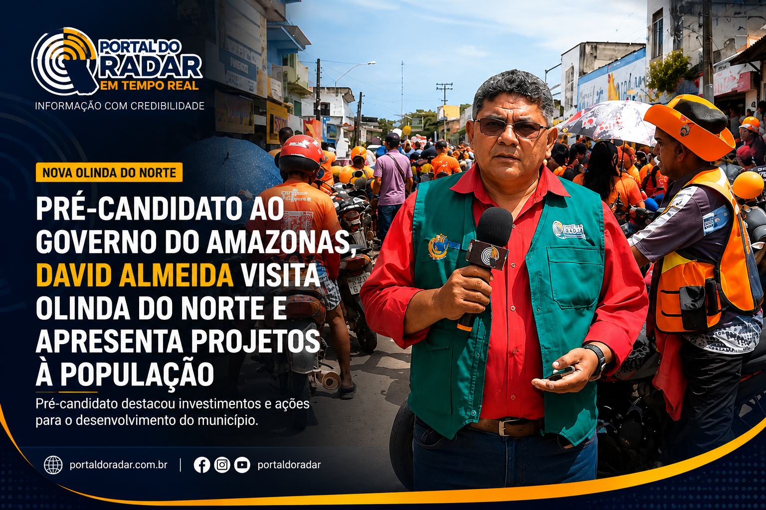 O pré-candidato ao Governo do Estado do Amazonas DavidAlmeida, visitou o município de Nova Olinda do Norte, onde apresentou seus projetos e propostas para a população.