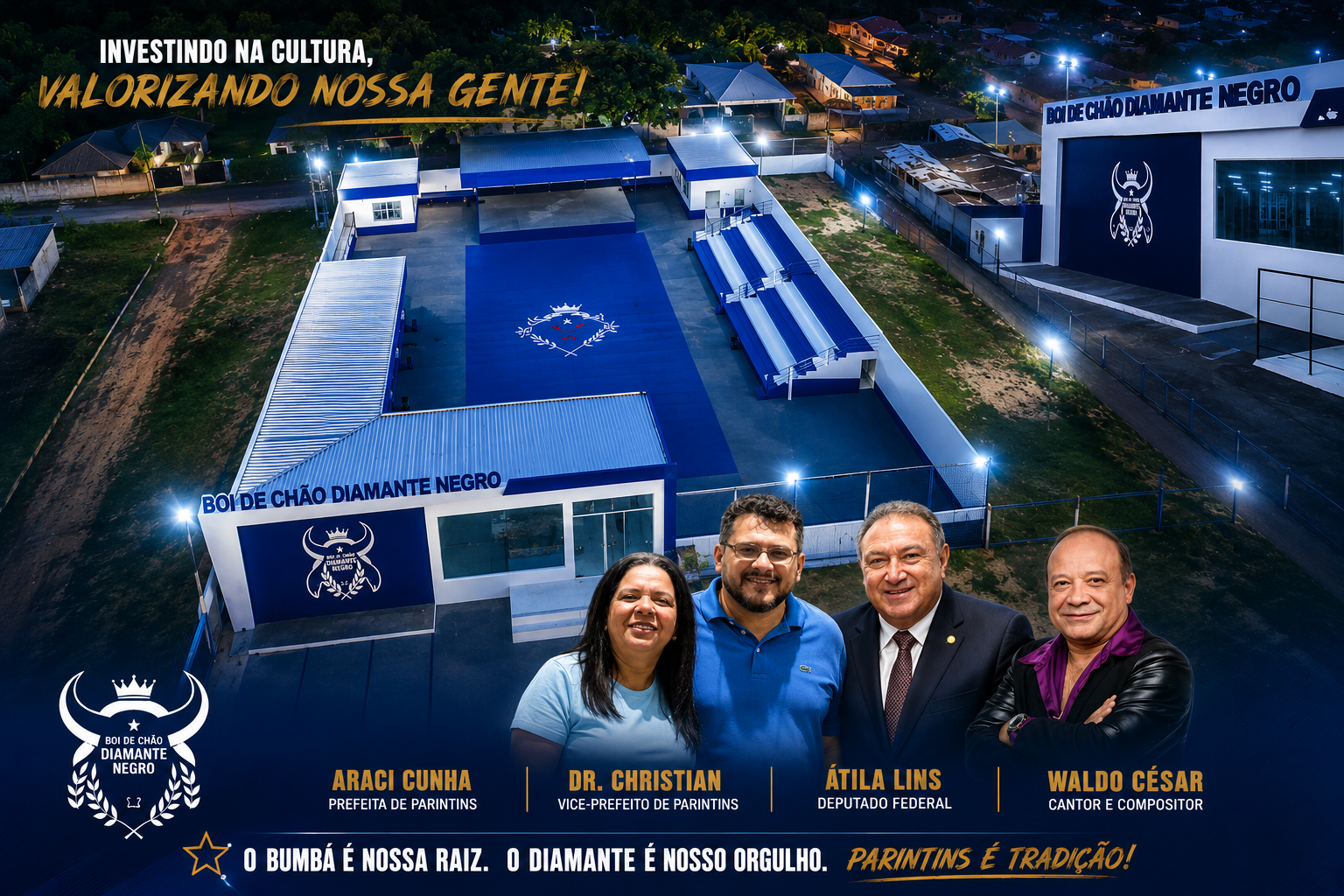 Prefeita Araci Cunha convida população para inauguração do Centro Cultural Boi de Chão Diamante Negro