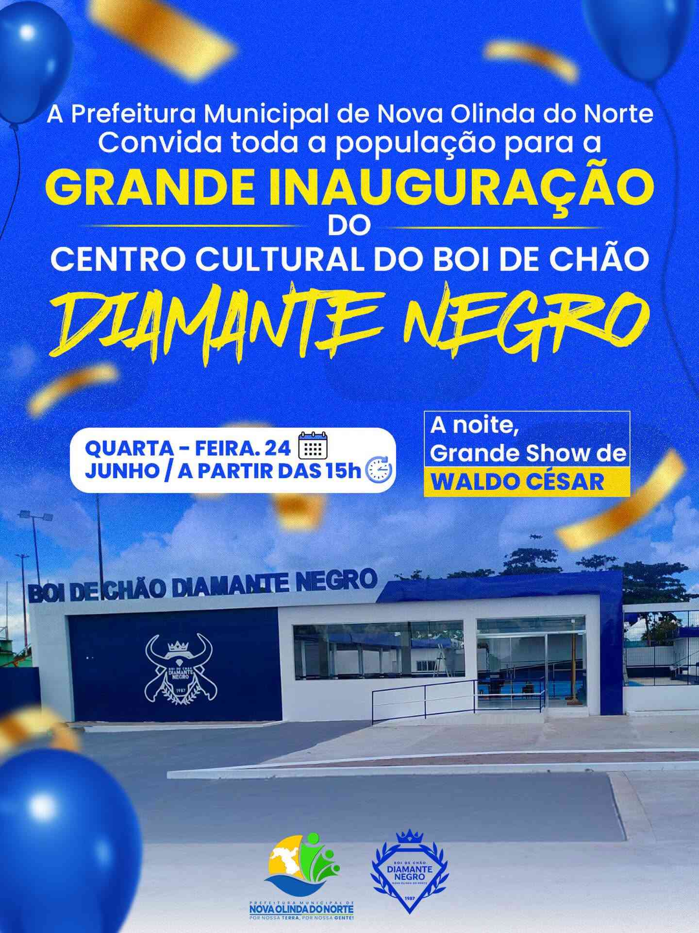 Prefeitura de Nova Olinda do Norte inaugura Centro Cultural do Boi de Chão Diamante Negro