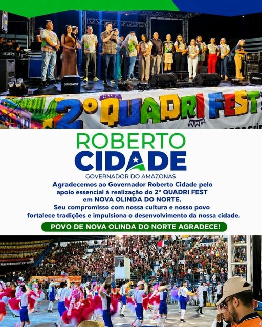 Apoio do Governo do Amazonas fortalece realização do 2º Quadri Fest em Nova Olinda do Norte