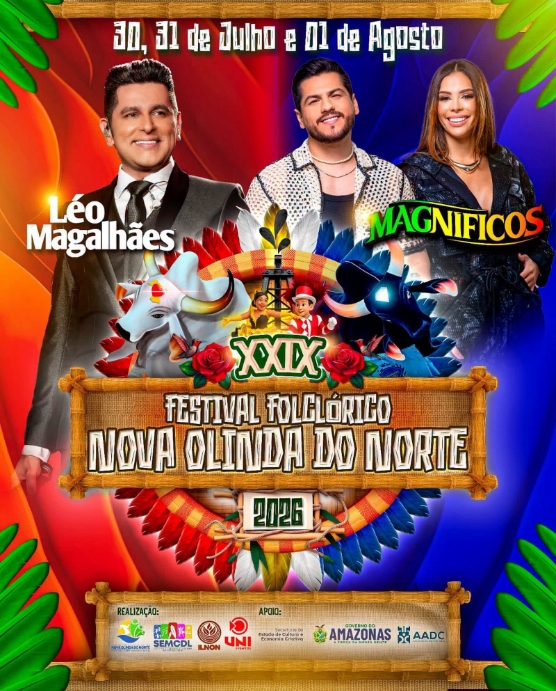 VEM AÍ O XXIX Festival Folclórico de Nova Olinda do Norte 2026!