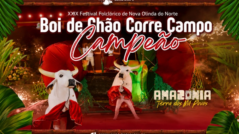 Boi de Chão Corre Campo emociona o público com o tema “Amazônia: Terra dos Mil Povos”