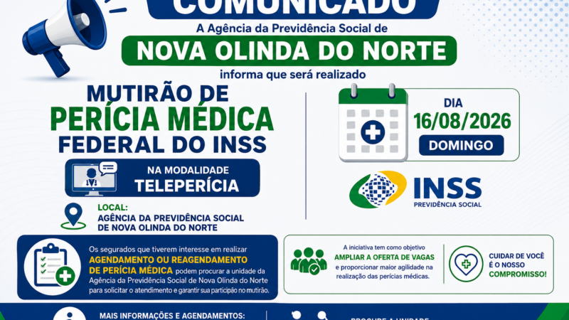 INSS realiza mutirão de perícia médica em Nova Olinda do Norte