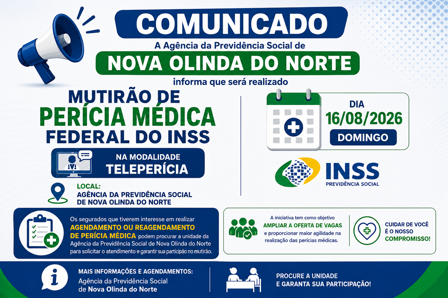INSS realiza mutirão de perícia médica em Nova Olinda do Norte