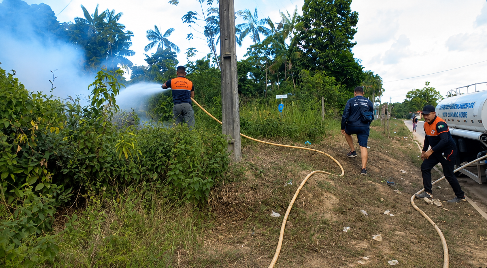Defesa Civil e Secretaria de Meio Ambiente intensificam combate aos focos de incêndio em Nova Olinda do Norte