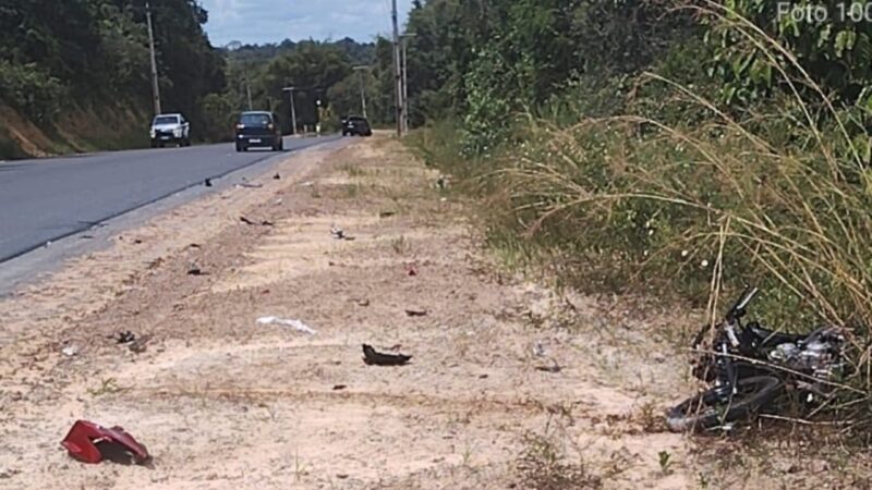 Colisão entre moto e carro na AM-010 deixa dois mortos perto de Rio Preto da Eva