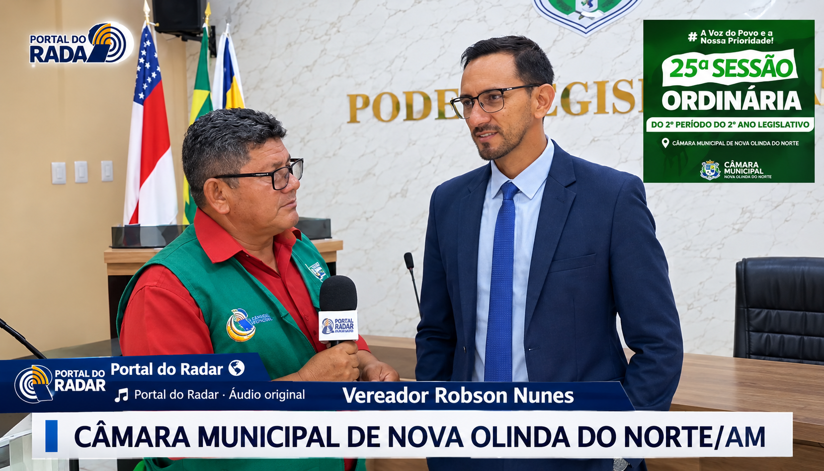 Vereador Robson Nunes fala sobre os trabalhos da Câmara Municipal de Nova Olinda do Norte