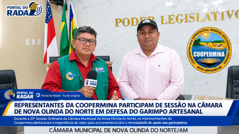 Representantes da Coopermina participam de sessão na Câmara de Nova Olinda do Norte em defesa do garimpo artesanal